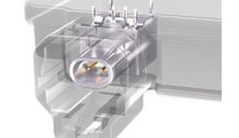 Automotive 10Gbit/s+ Ethernet connector has push-fit PCB pins